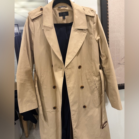 J.Crew Classic Trench Coat Khaki Women’s | Timeless Double Breasted - Picture 2 of 4